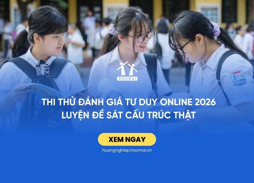 Thi thử đánh giá tư duy online 2026 - Luyện đề sát cấu trúc thật